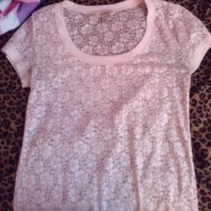 Light pink lace top