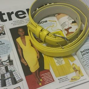 Yellow Leather Belt