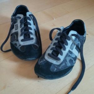 Black Coach tennis shoes