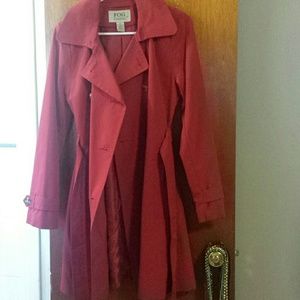 New never worn Red London Fog Trench coat
