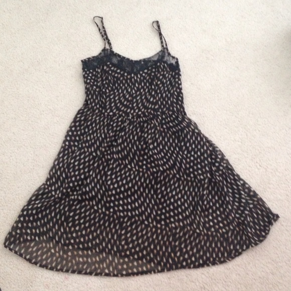 Black & golden beige dress