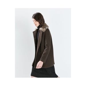 Zara Jackets & Coats - ๐ธ zara wool coat with detachable fur collar ๐ธ Zara Jackets & Coats - ๐ธ zara wool coat with detachable fur collar ๐ธ