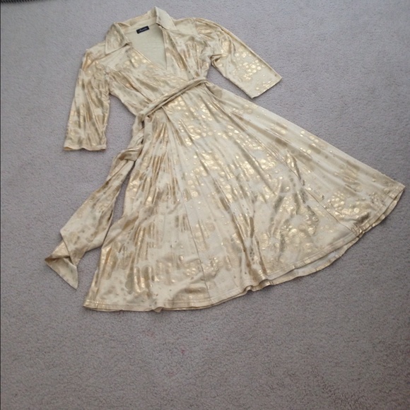 Golden toned vintage dress