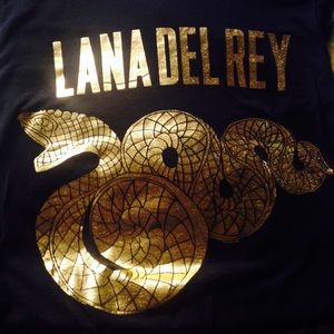 Lana Del Rey Gold Foil Snake Tee - Paradise tour!