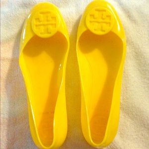 Yellow Tory Burch flats
