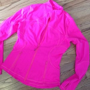 Lululemon jacket, bright pink