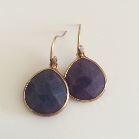 Blue stone earrings,
