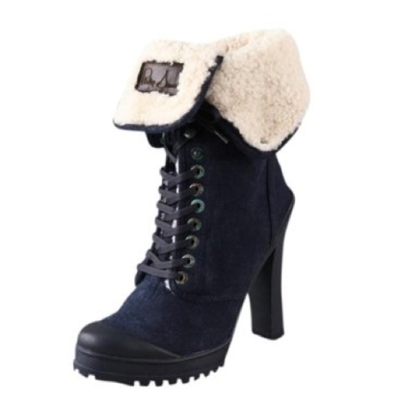 Philip Simon Kevoik Fur Heel Black Boots