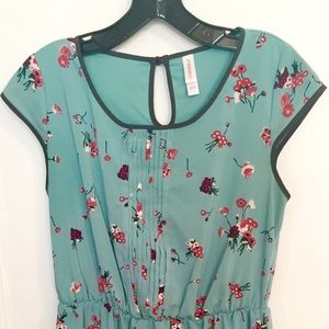 Turquoise Floral Dress