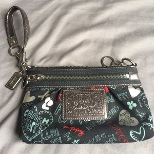 Coach Poppy 'Graffiti' Large Wristlet
