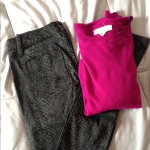 Mossimo premium denim legging snakeskin pattern