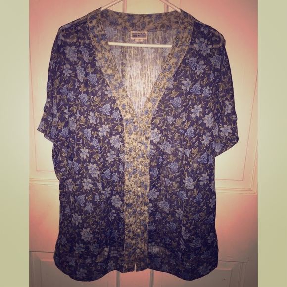 Floral Button-Up Blouse