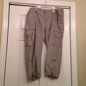 Gray Cargo Capris. **SOLD IN BUNDLE**