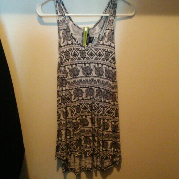 Navy blue and White tank