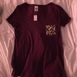 Pink oversized v-neck