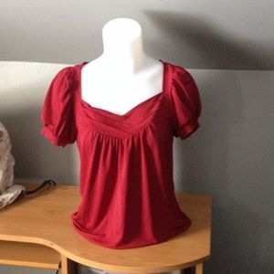 Burgundy short sleeve dress shirt