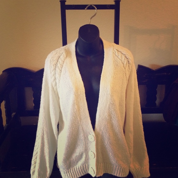 Cream colored knit sweater