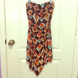 Leopard rushed dress