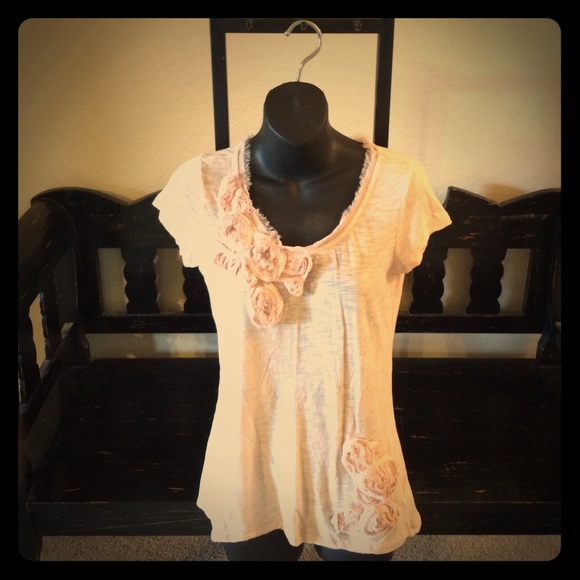 Lace floral casual top