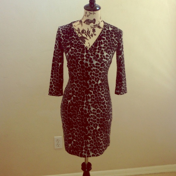 Express grey leopard print dress