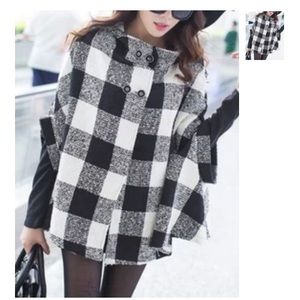 London Plaid Poncho