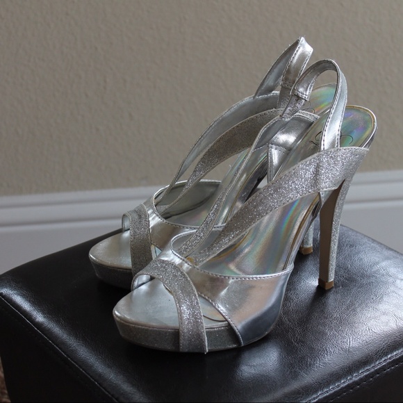Glamorous Silver High Heels