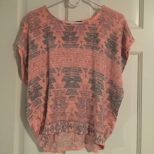 Pink tribal shirt from forever 21 size S