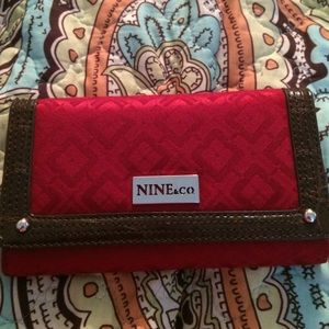NINE & Co. Red wallet .