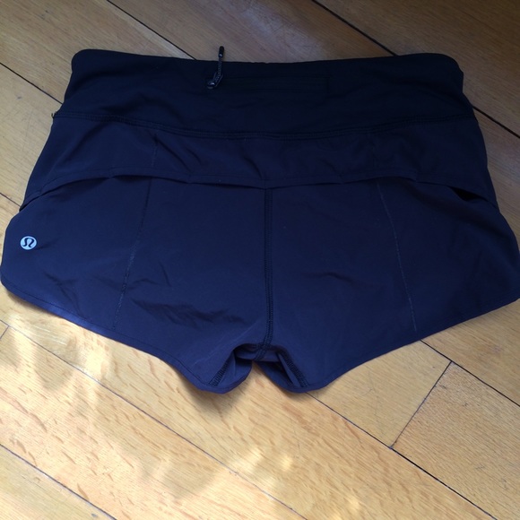 Lululemon black running shorts