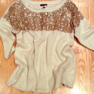STUNNING Gold Sparkle Sweater