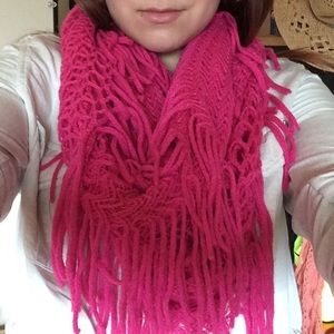 Pink Steve Madden infinity scarf