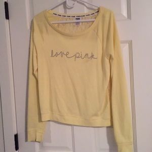 light yellow sweater from pink size S