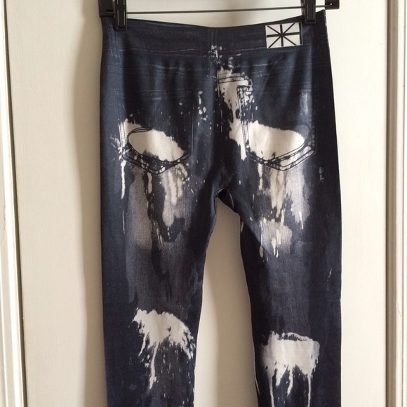 Leggings denim distressed faux look - Picture 2 of 4