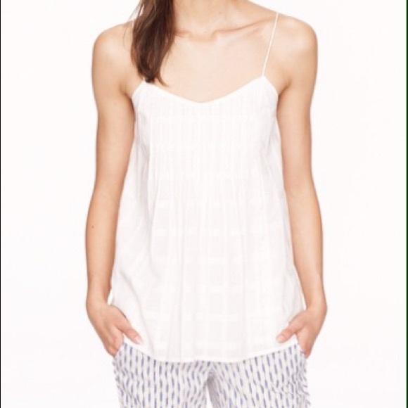 Brand new Jcrew pintuck cami in white