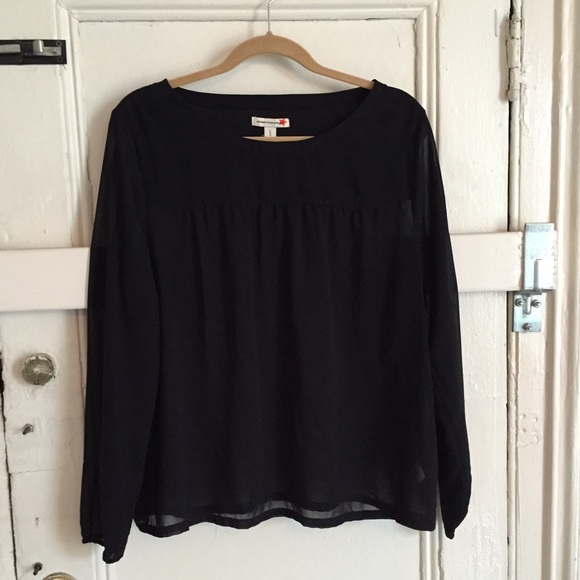 ❌SOLD See through black blouse - Picture 2 of 3