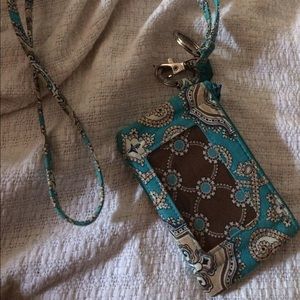 Vera Bradley lanyard and wallet