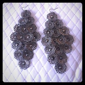 Pewter Aldo Dangle Earrings