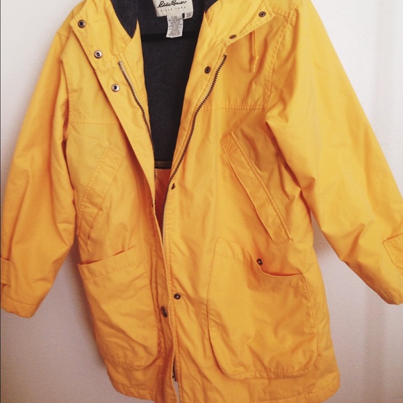 Eddie Bauer Yellow Rain Jacket Dubai 