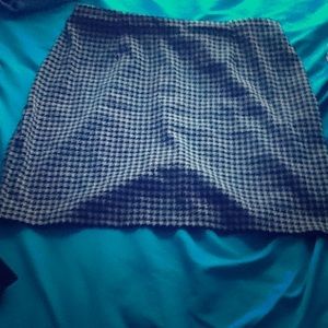 High waisted black and khaki skirt