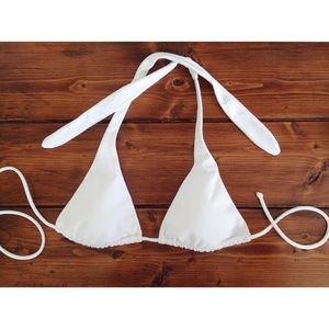 Victoria's Secret White Halter Bikini Top