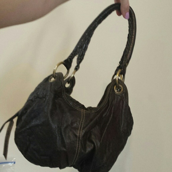 Brown leather purse