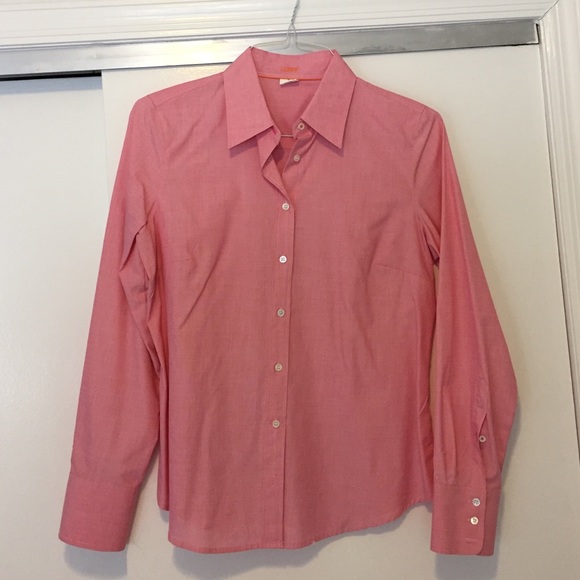 Like New J. Crew pink dress shirt oxford size S/M 100% cotton