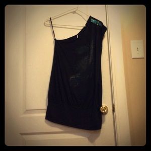 Black one shoulder dress