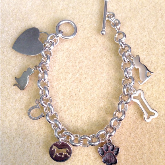 Sterling Silver Animal Charm Bracelet! Handmade
