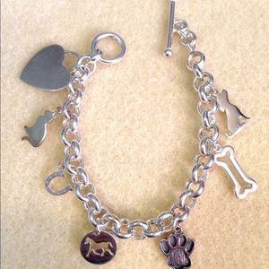 Sterling Silver Animal Charm Bracelet! Handmade