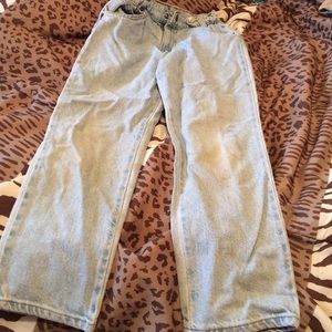 Light wash blue jeans