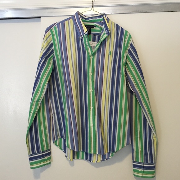 NEW Ralph Lauren striped dress shirt polo sz 8