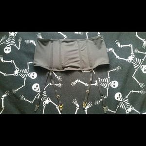 Black Waist Cincher with garter straps