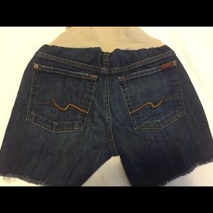 Seven for all mankind maternity jean shorts
