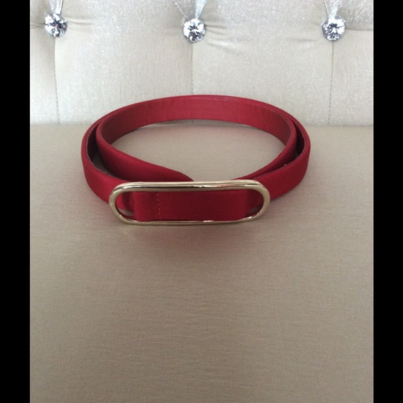 Red Oscar de la Renta Luxury Designer Belt - Picture 1 of 2